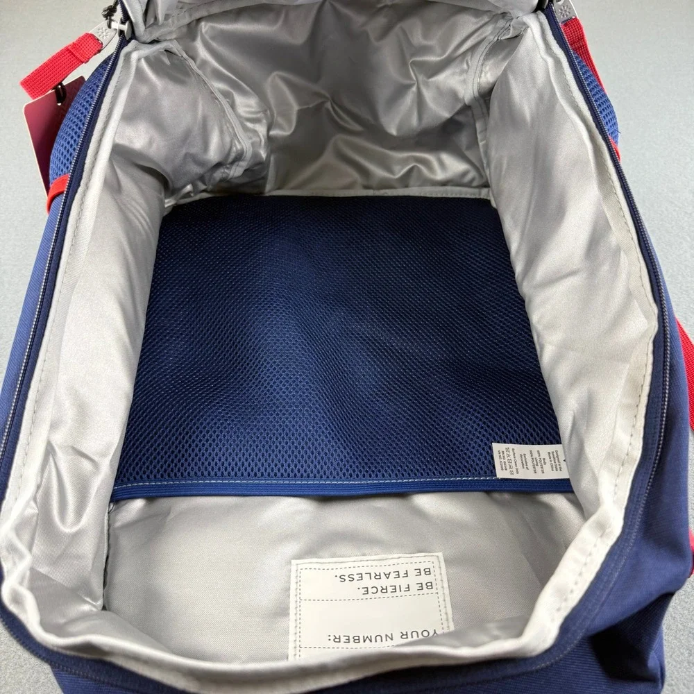 RIP-IT Classic Backpack 2 Softball Girls OS Navy Blue Red Geometric Diamond